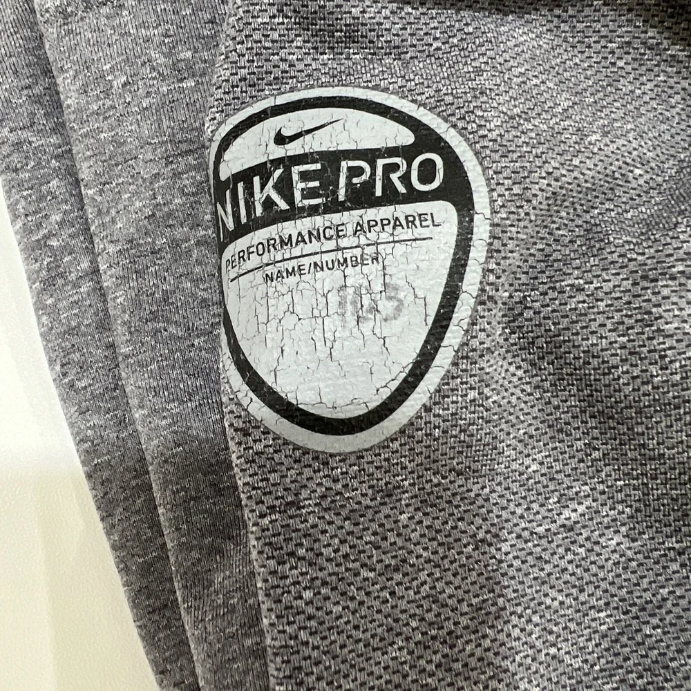 Nike Pro Team Tech Seamless Vent Shirt Youth Boys Size Large Gray